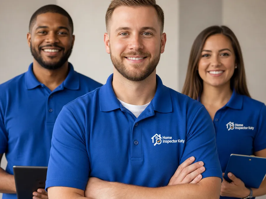 Home Inspector Katy inspection team in company attire
